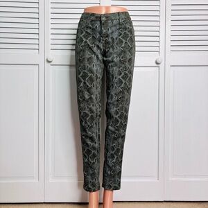 BLEULAB Snakeskin Print Skinny Reversible Pants Size 26